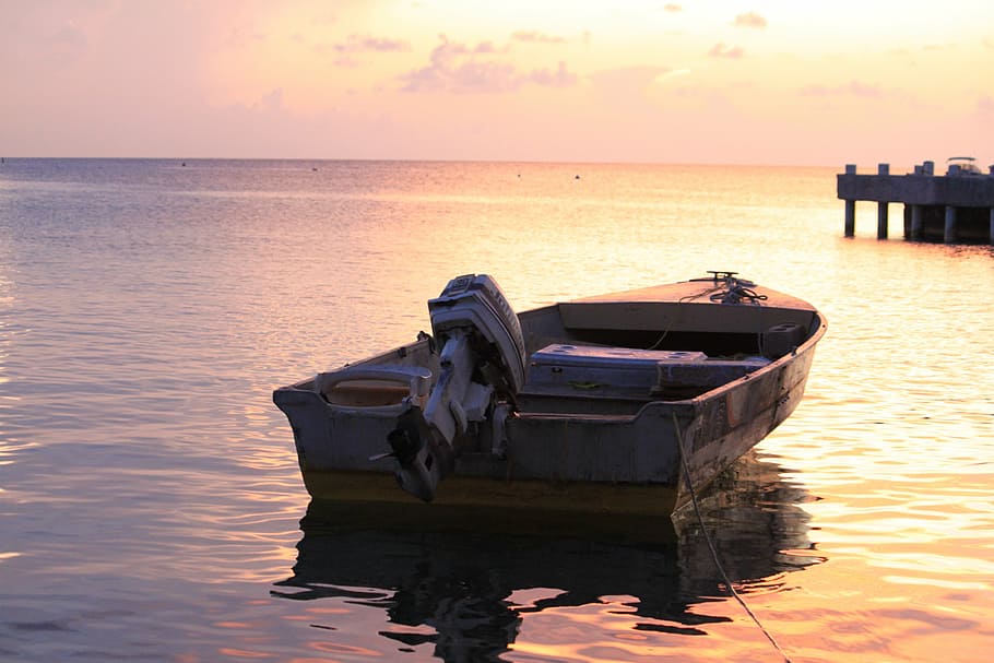 boat, sunset, dock, water, sky, nautical vessel, sea, transportation HD wallpaper