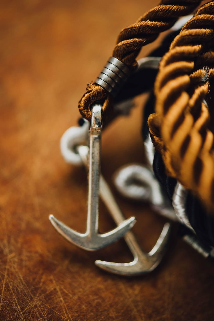 anchor, blur, close-up, craft, design, iron, keychain, macro