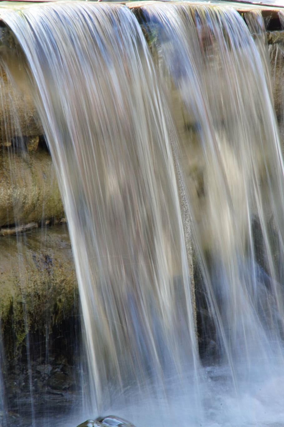 water, flow, fluent, waterfall, plunge, liquid, wet, dammed, HD wallpaper