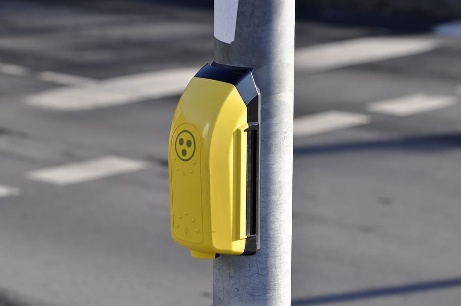 traffic light, signal, button, pedestrians, blind, street, road HD wallpaper