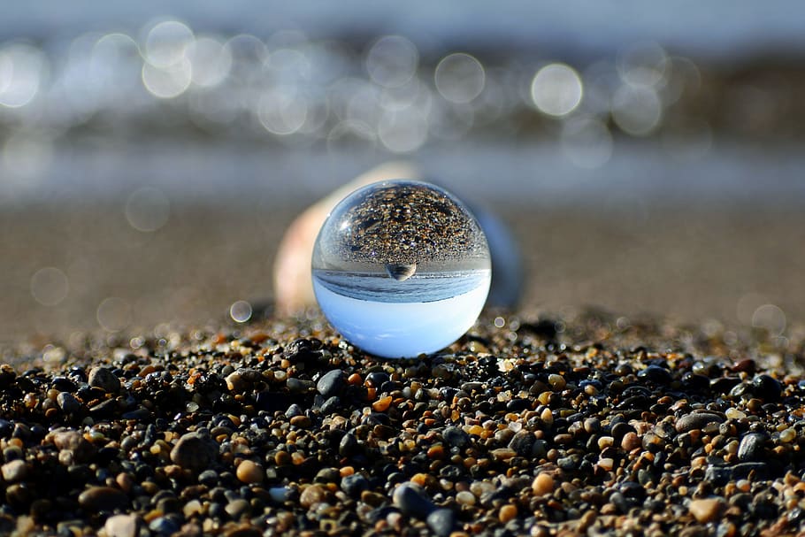 natural, landscape, sea, beach, wave, shell from, glass, glass beads HD wallpaper
