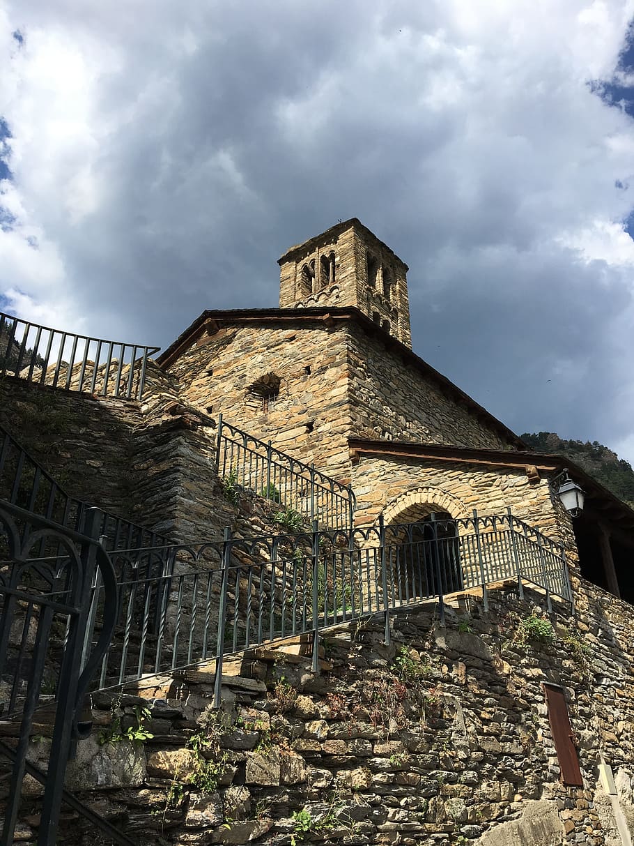 church, mountain, spain, architecture, history, monument, catalonia HD wallpaper