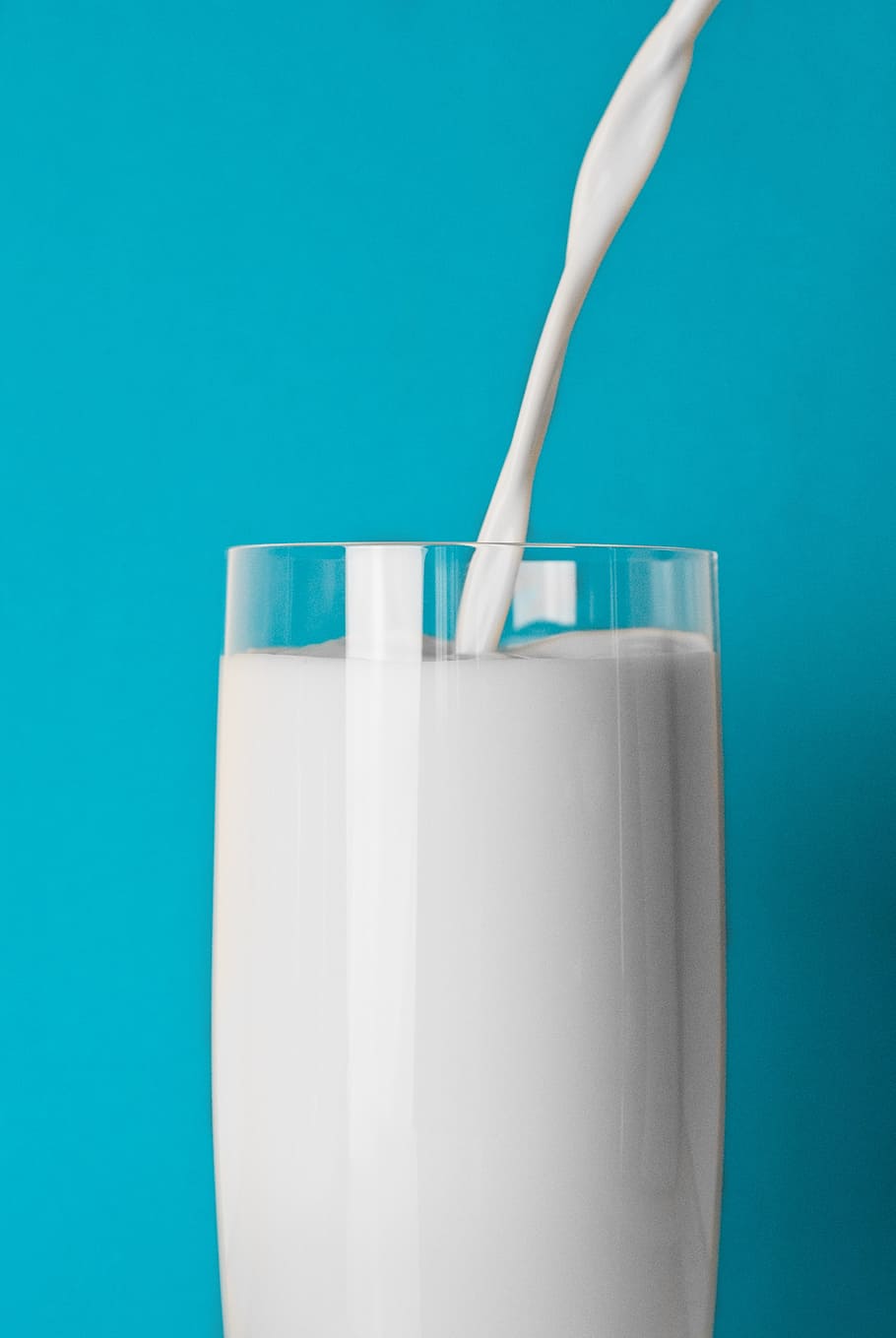 clear pint glass filled with milk, drink, food, drinking Glass HD wallpaper