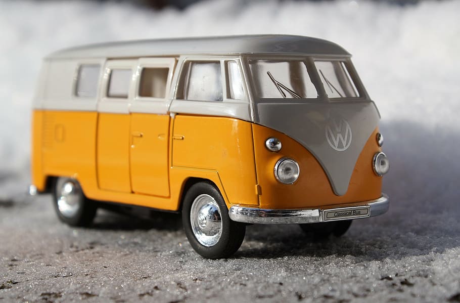 model car, auto, vehicles, vw, bulli, t1, transport, automotive HD wallpaper
