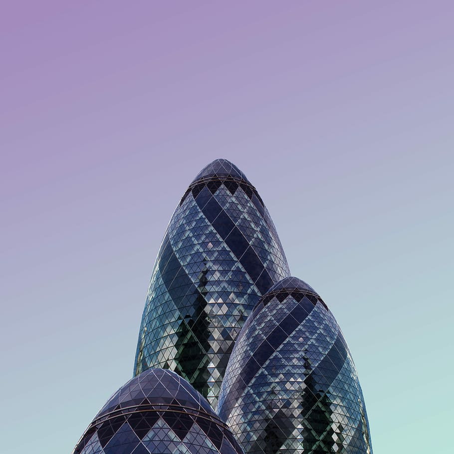 blue glass building, photo of high rise building, architecture HD wallpaper