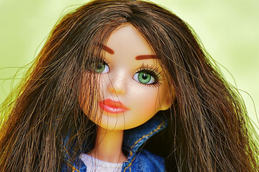 doll, pretty, face, eyes, beauty, girl, play, children toys HD wallpaper