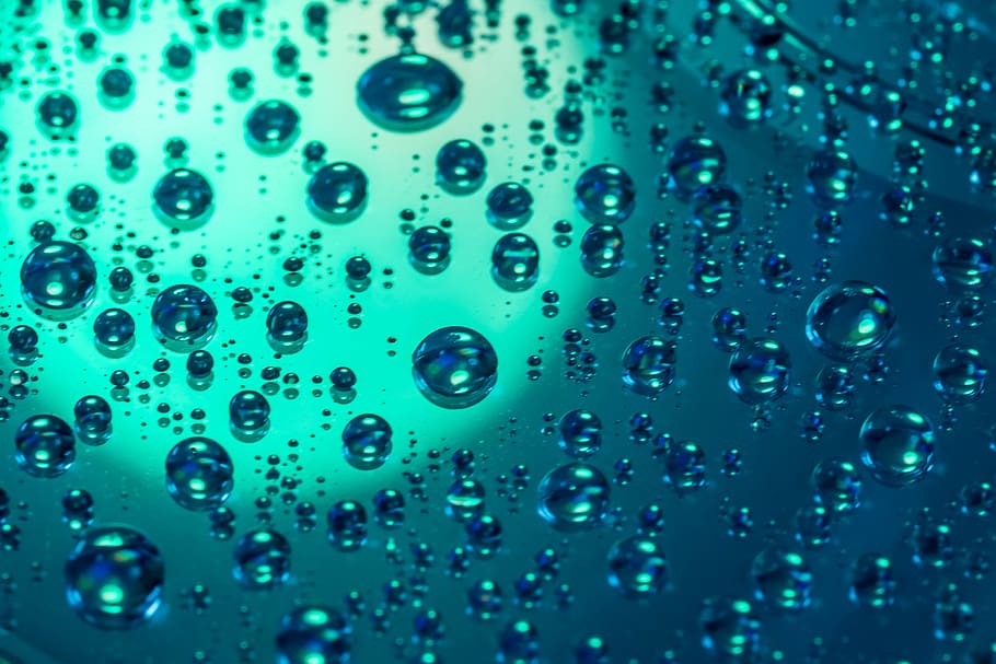 drop of water, drip, lichtspiel, shiny, green, full frame, close-up, HD wallpaper