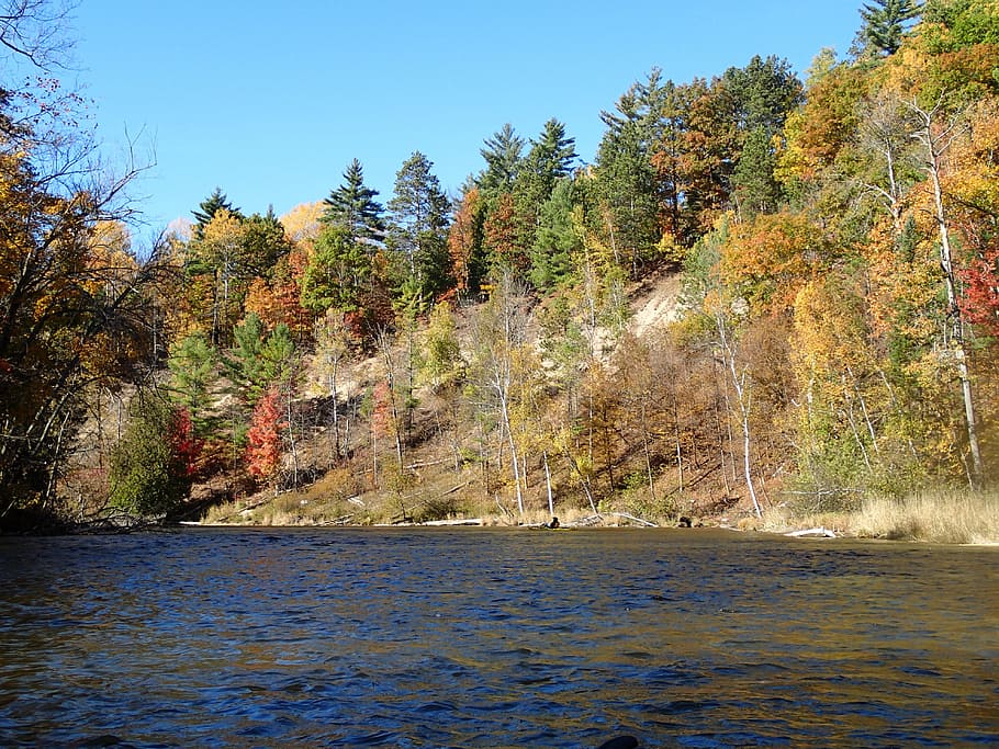 river, fall, autumn, landscape, outdoor, stream, scenic, october HD wallpaper