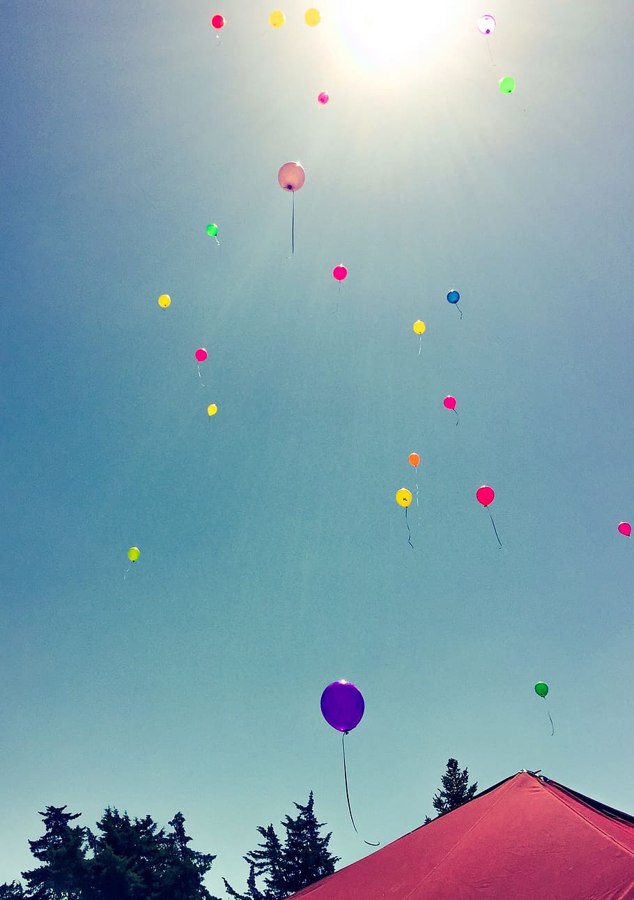 Balloon, Float, Celebration, Color, sky, journey, bright, colorful HD wallpaper