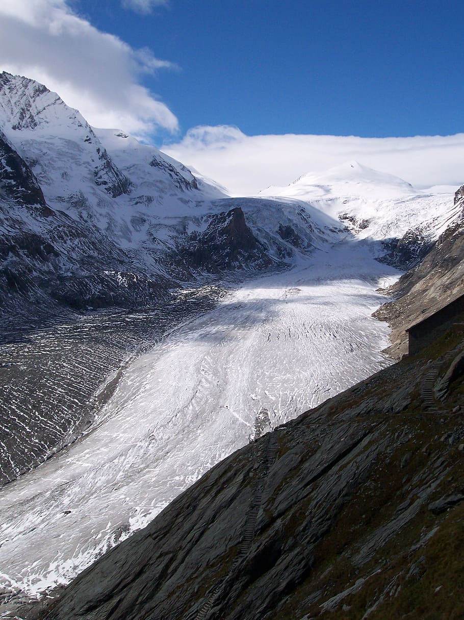 pasterze, grossglockner, mountain, austria, alps, glacier, snow HD wallpaper
