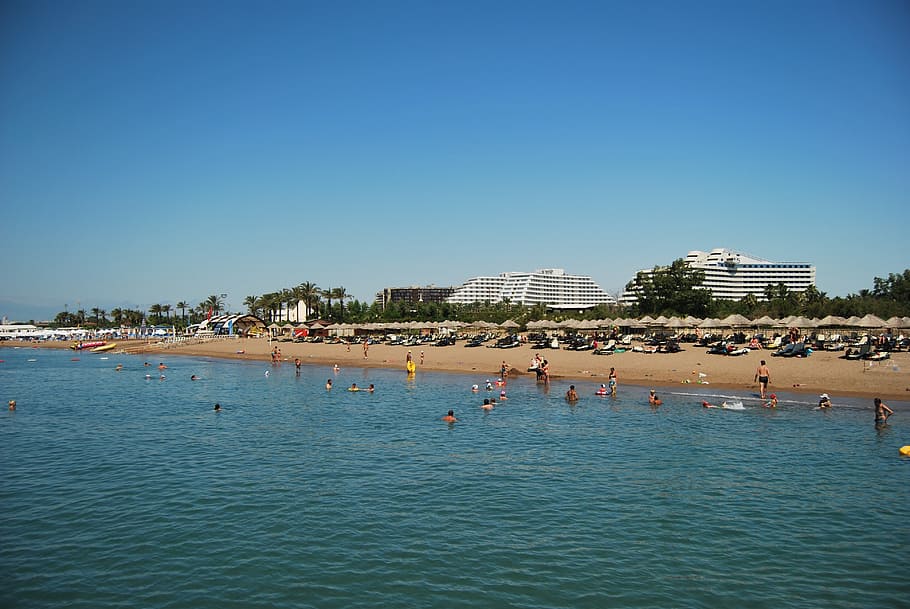 antalya, beach, belek, hotel, mediterranean, resort, riviera, HD wallpaper