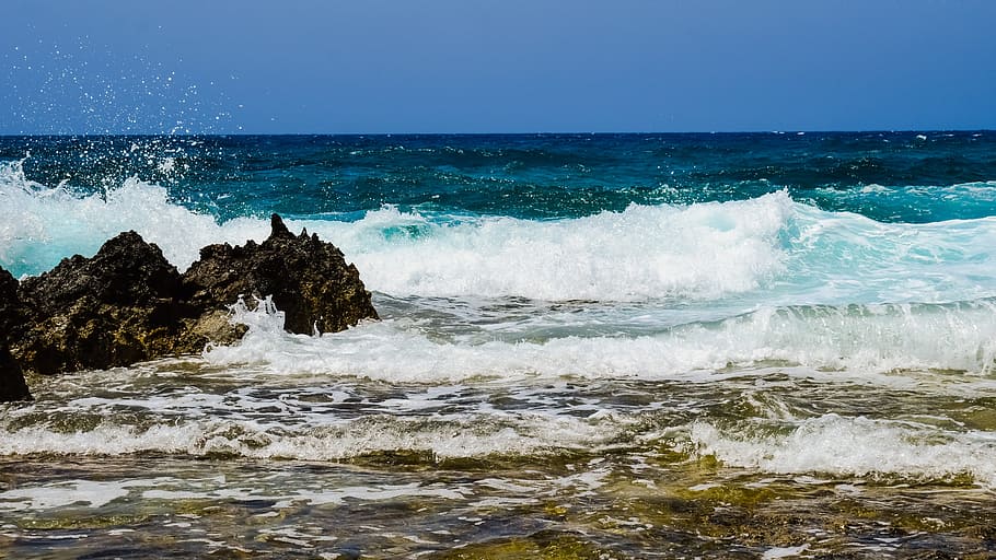 Wave, Smashing, Foam, Spray, Sea, Nature, wind, power, splash HD wallpaper
