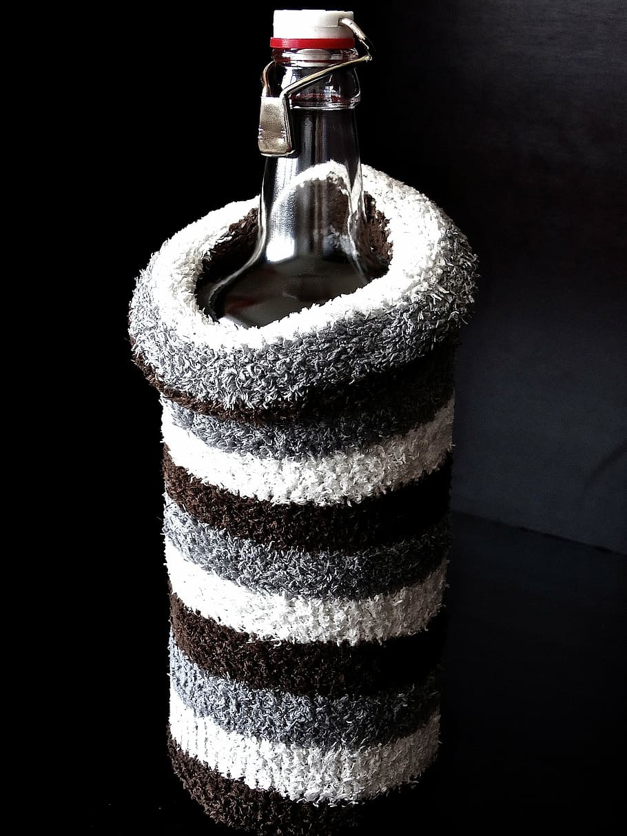 bottle, heat bottle, warming, keep warm, isolate, cold, wool sock HD wallpaper