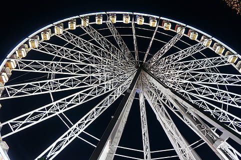 big wheel, fairground, amusement, ferris, festival, carnival HD wallpaper