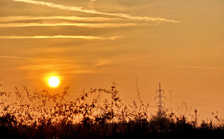 sunset, nature, in the evening, light, sky, beauty in nature HD wallpaper