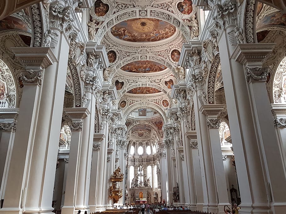 church, architecture, symmetrical, built structure, architectural column HD wallpaper