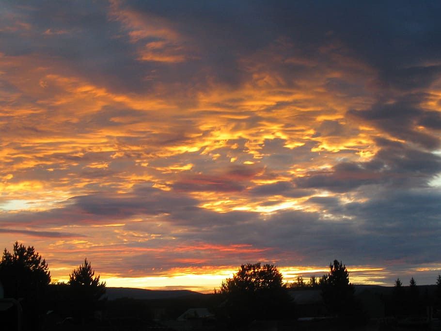 Sunset, Clouds, Evening, abendstimmung, evening sky, nature HD wallpaper