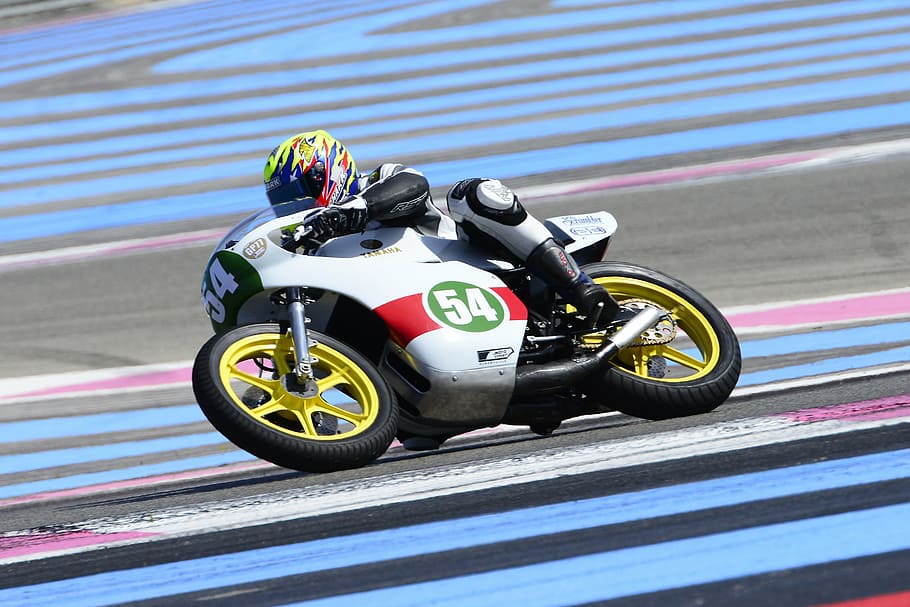 yamaha, motorcycle, race, sports race, competition, sports helmet HD wallpaper