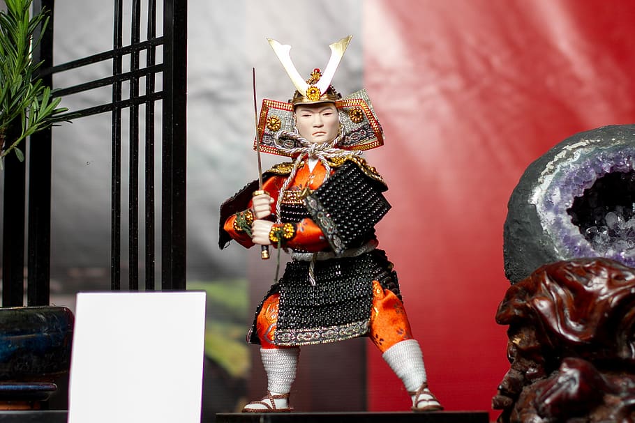 man holding sword, Samurai, Armor, Warrior, Japan, variation HD wallpaper