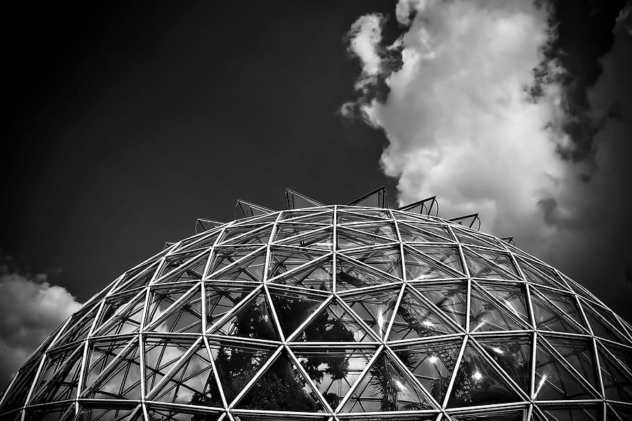 architecture, glass, building, modern, facade, window, dome HD wallpaper
