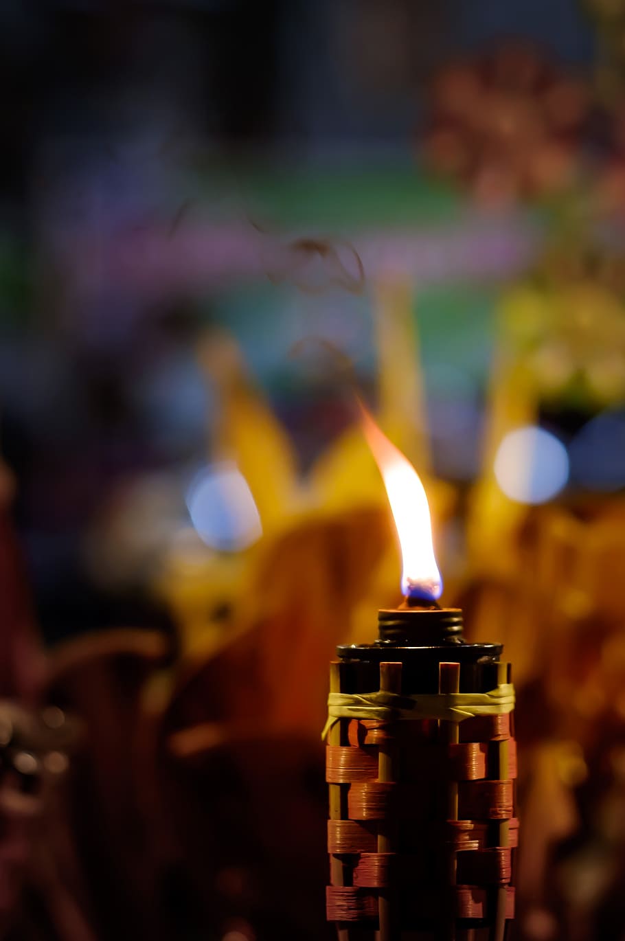 light, night, thailand, burning, fire, flame, fire - natural phenomenon HD wallpaper