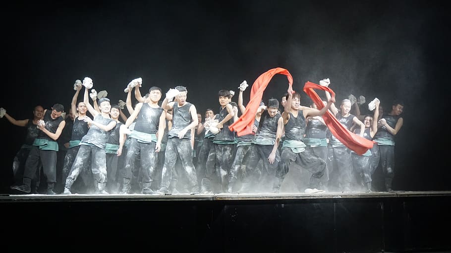 people, ballet, dancer, performance, statue, the crowd, art HD wallpaper