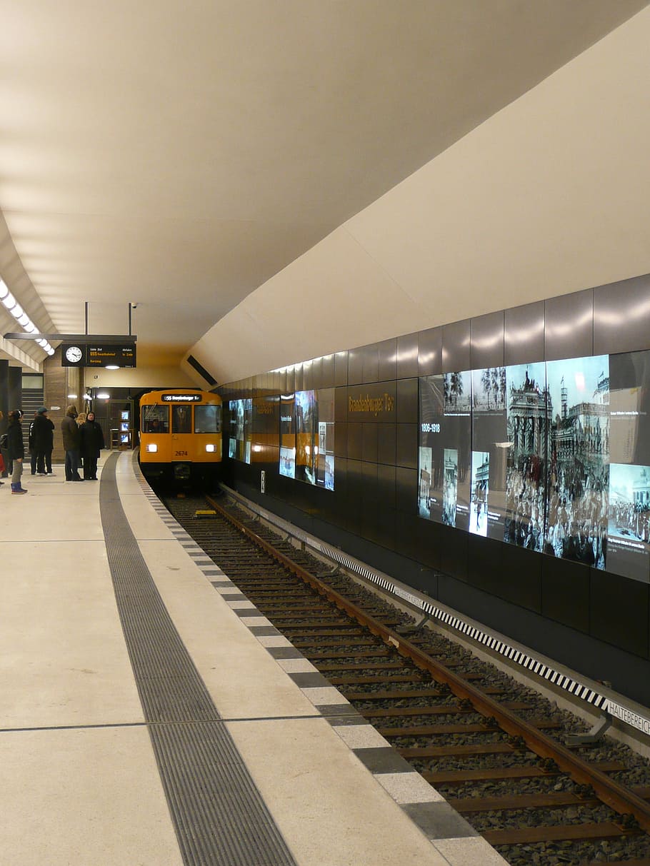 Berlin, Metro, Capital, Big City, underground, germany, platform, HD wallpaper