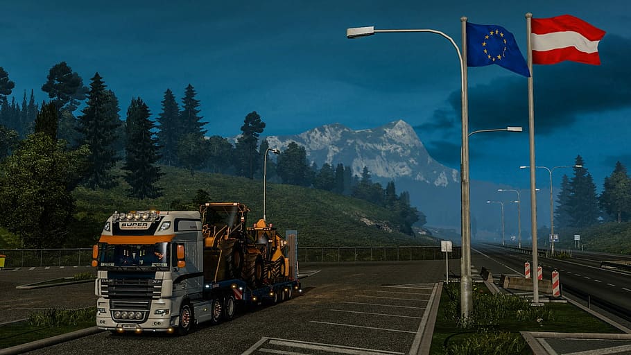 Daf, Ets, Heavy, Cargo, heavy cargo, transportation, mode of transport HD wallpaper