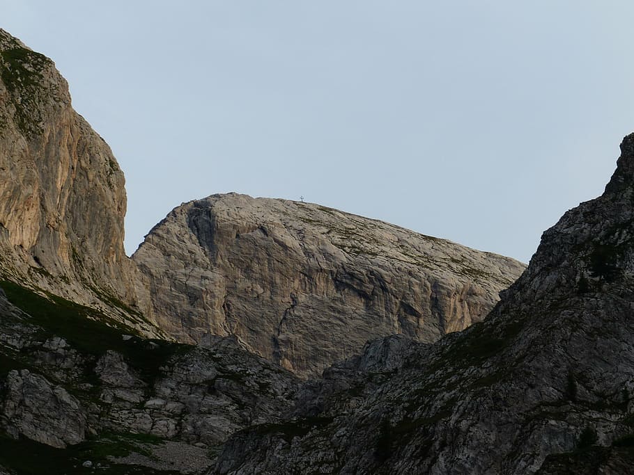 mountains, trueb, even, trist, mountain summit, summit cross HD wallpaper