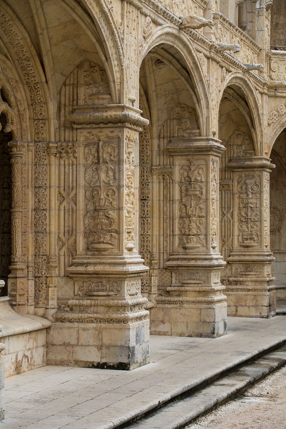 monastery, cloister, architecture, vault, archway, courtyard HD wallpaper