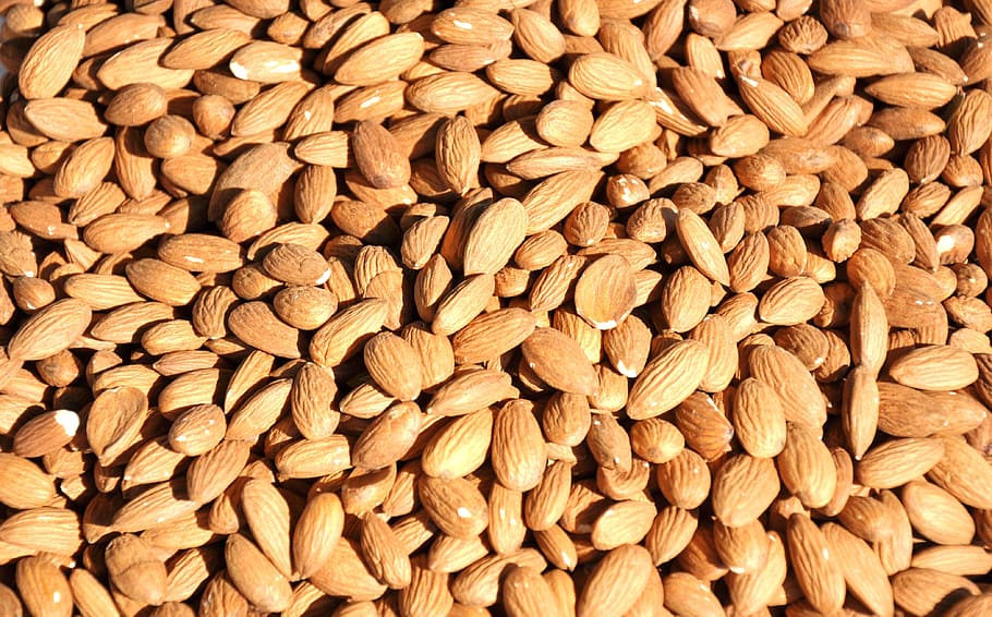 almond nuts, seeds, skinless almonds, food, food and drink, full frame