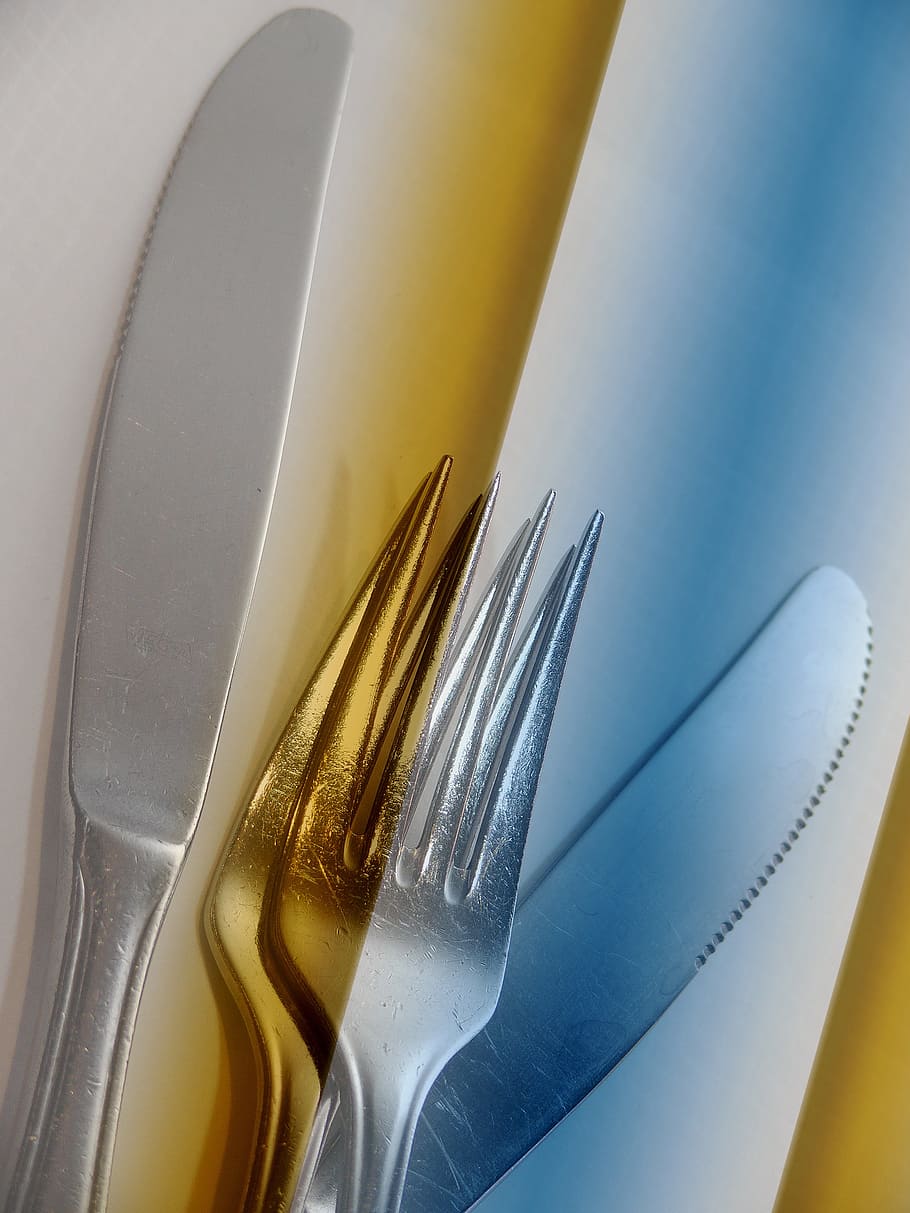 cutlery, eat, fork, kitchen, spoon, knife, restaurant, silver HD wallpaper
