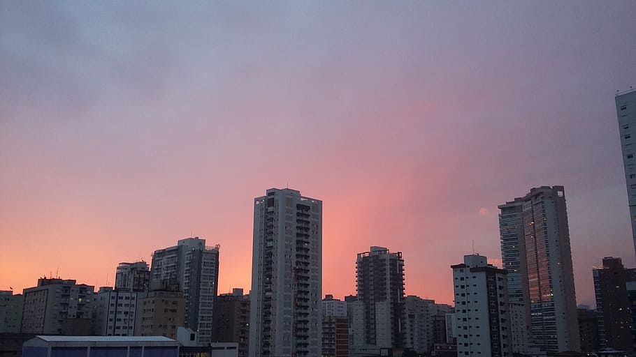 west, contrast, clouds, sky, sunset, coverage, architecture HD wallpaper