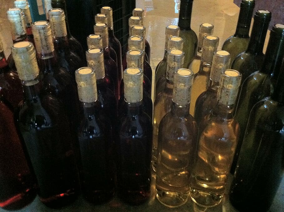 bottles, wine, keller, container, indoors, no people, close-up HD wallpaper