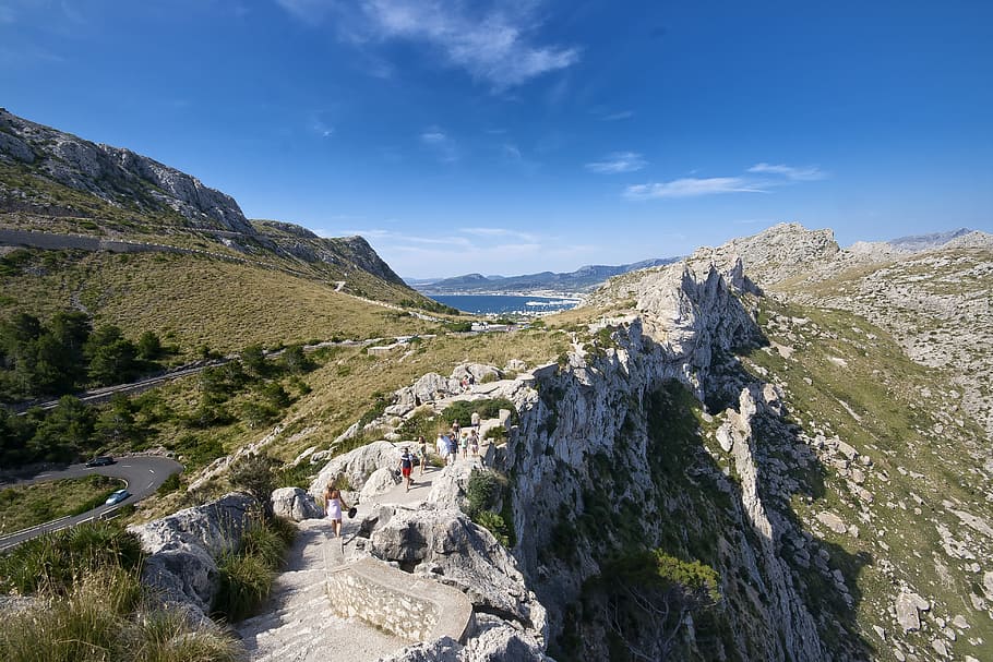 Mountain, Nature, Landscape, Water, sky, mountaineering, rocks HD wallpaper