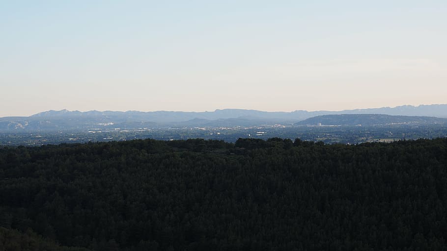 landscape, karst area, france, provence, fontaine-de-vaucluse, HD wallpaper