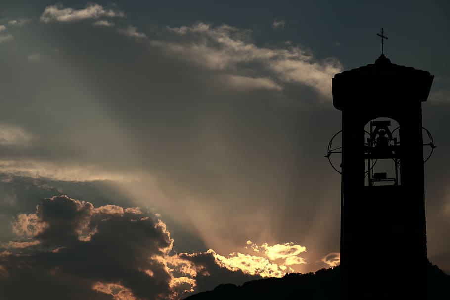 church, clouds, atmosphere, cloud - sky, tower, building exterior HD wallpaper