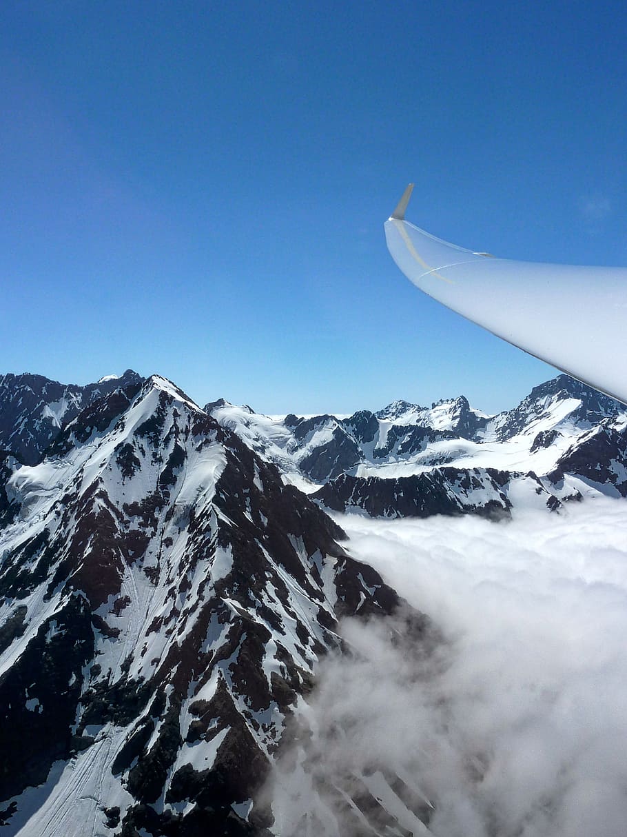 mountains, clouds, landscape, summit, view, nature, adventure HD wallpaper