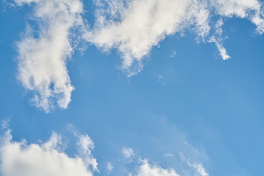 clouds, blue, nature, summer, white, landscape, white clouds HD wallpaper