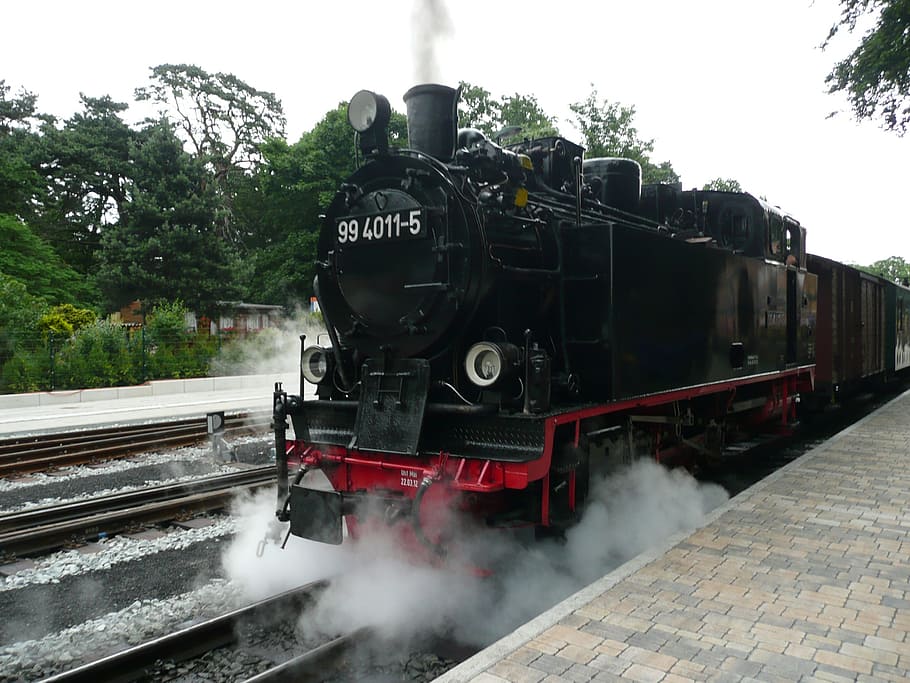 Steam Locomotive, Railway, Steam Powered, rasender roland, transportation, HD wallpaper
