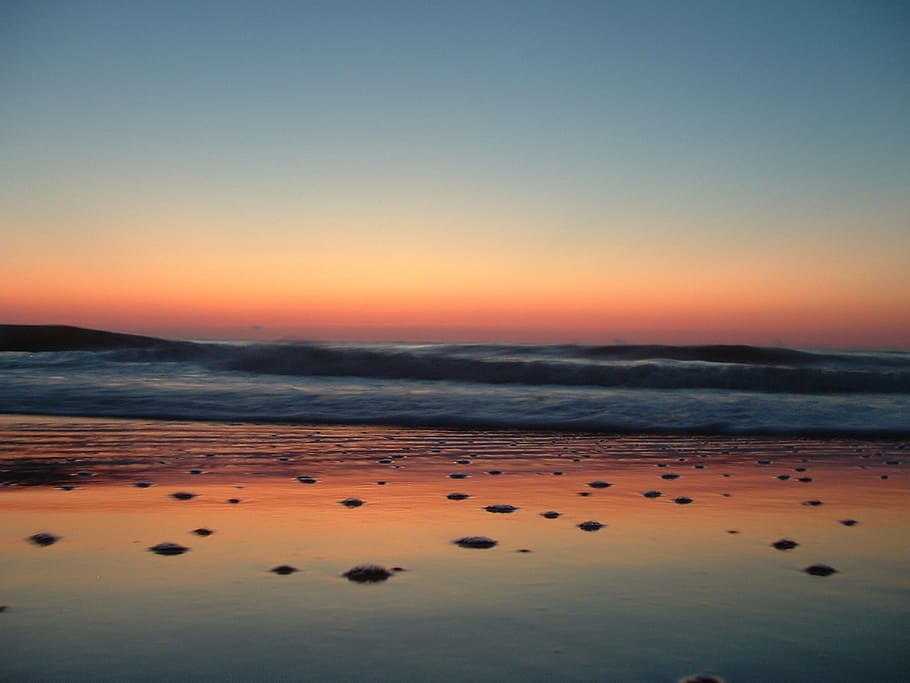 Tybee, Island, Georgia, sunset, sea, beach, sky, scenics, nature HD wallpaper