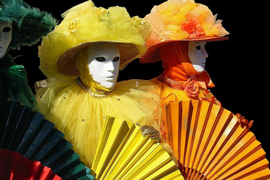 carnival, masks, panel, venice, colorful, alive, celebrate HD wallpaper