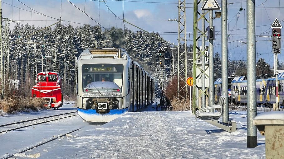 winter, snow, transport system, transportation, mode of transportation HD wallpaper