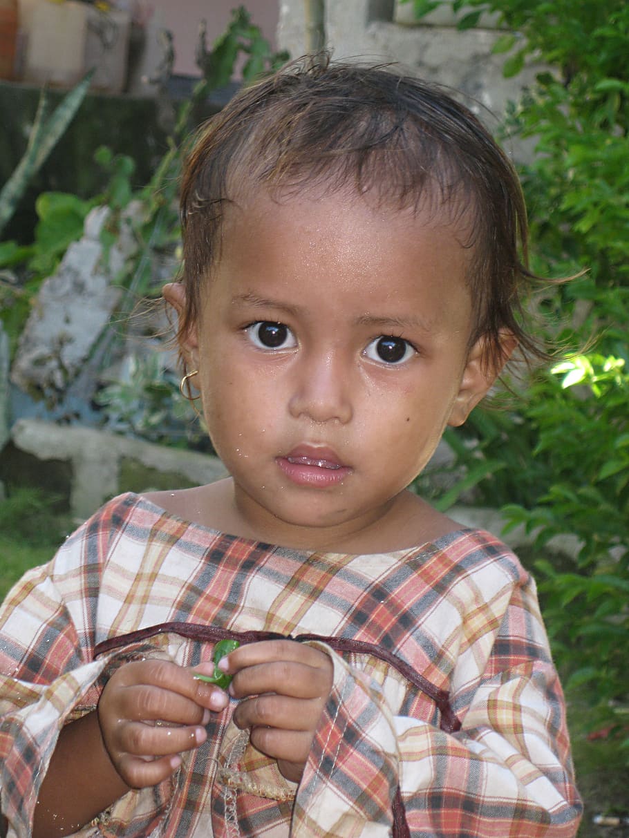 girl, wakatobi, sulawesi, indonesia, baby, child, portrait, HD wallpaper