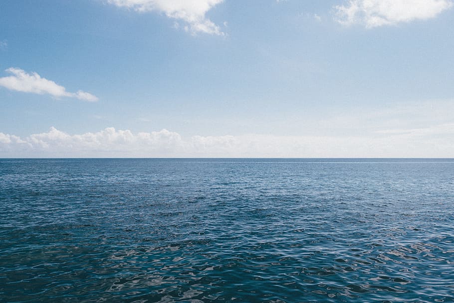 Horizon, landscape, sea, nature, blue, water, sky, no People HD wallpaper