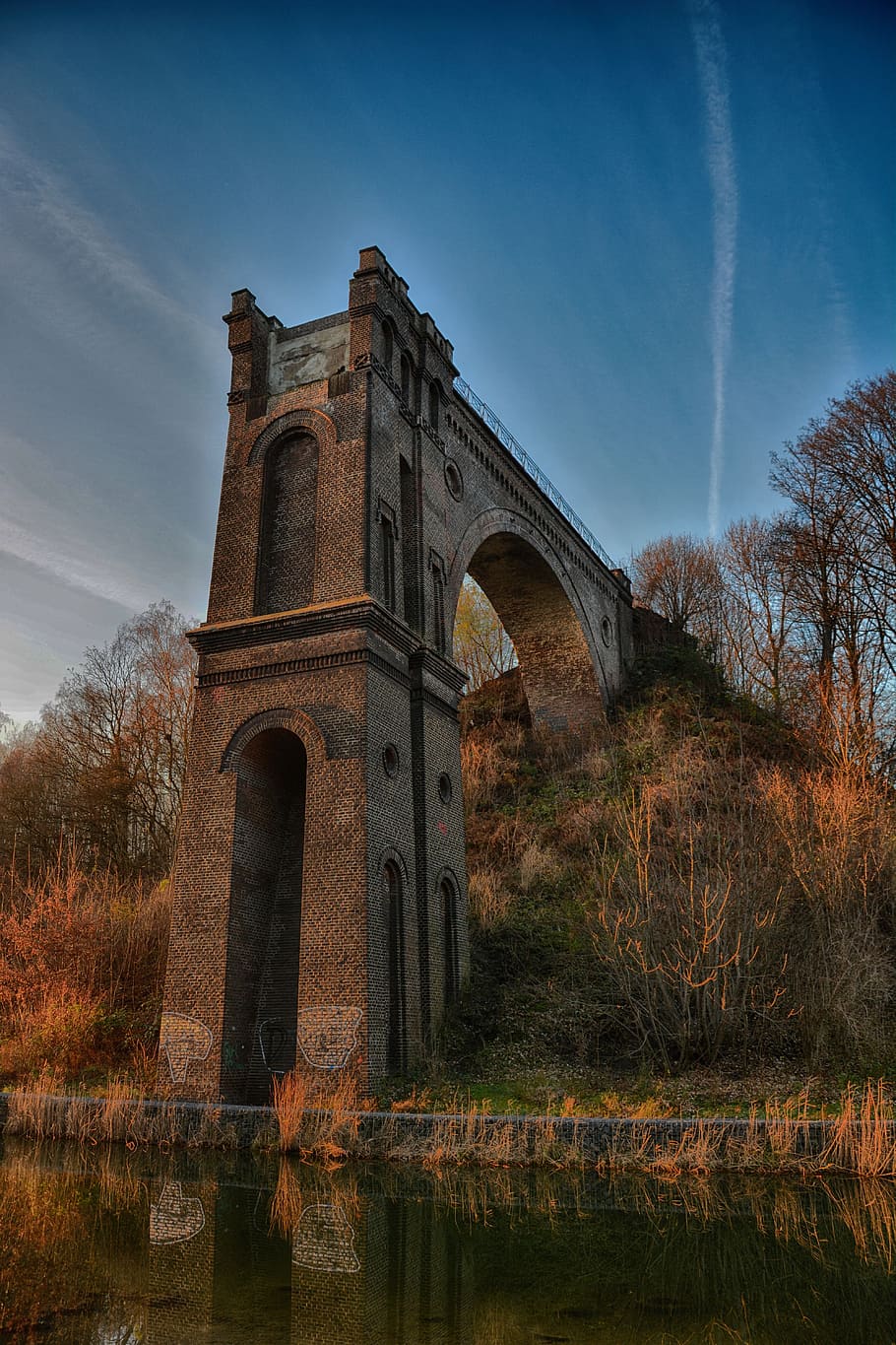 Bridgeheads, Brick, bricks, dortmund, germany, arch, sky, tree HD wallpaper