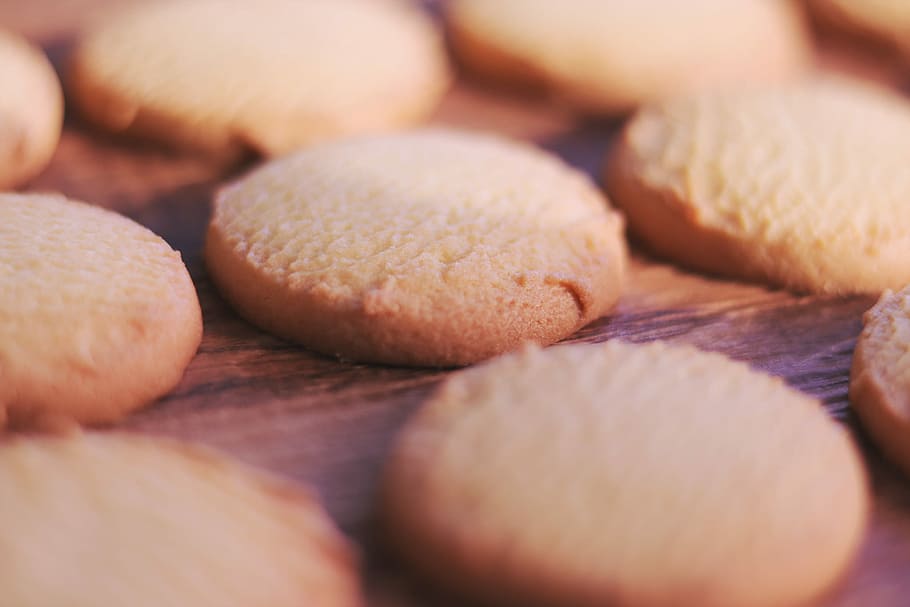 focus photo of cookies, food, close-up, snack, food And Drink HD wallpaper