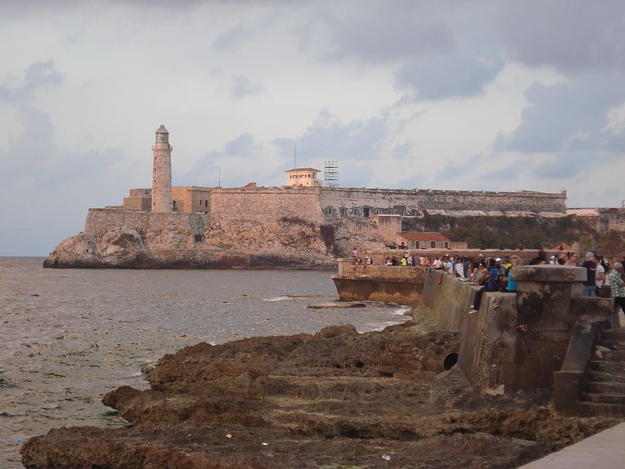 malecon, havana, cuba, architecture, cloud - sky, built structure HD wallpaper