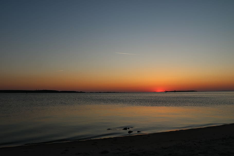 Water, Sunset, Beach, Landscape, beauty in nature, scenics HD wallpaper