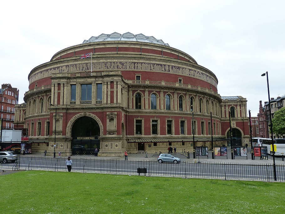royal albert hall, concert hall, london, river thames, england, HD wallpaper